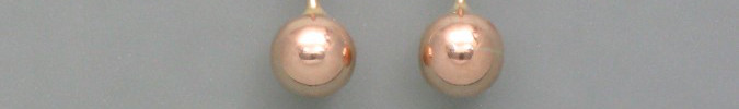ball-shaped studs made of real gold