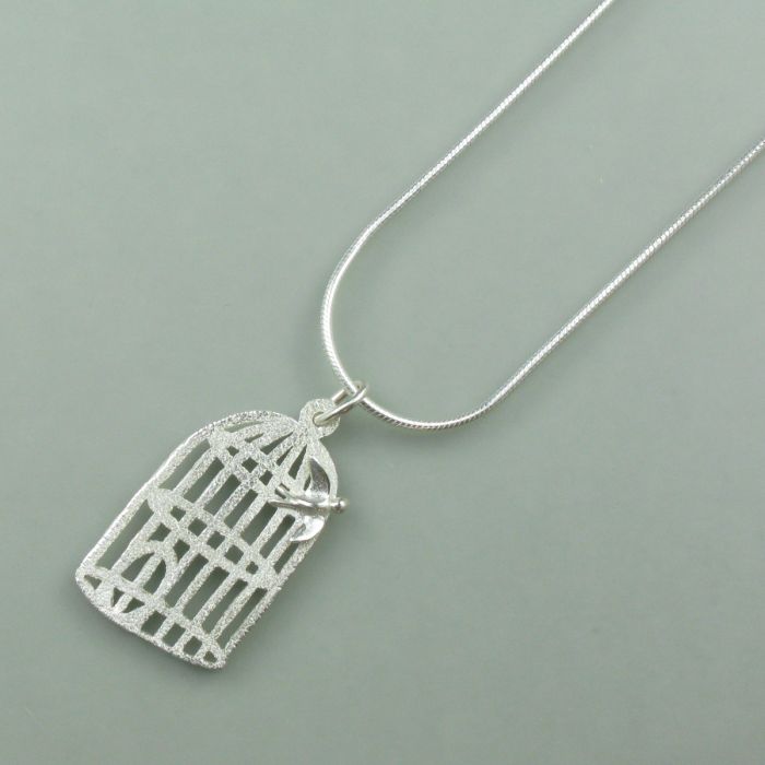 Bird cage necklace store