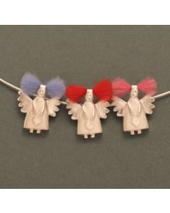 Guardian Angel Silver Pendant (with Hair)