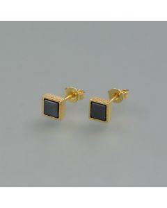 Gold plated earrings Hematite