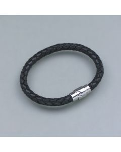 schwarzes Lederarmband