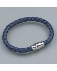 blaues Lederarmband