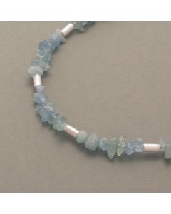 Aquamarine Necklace with Silver