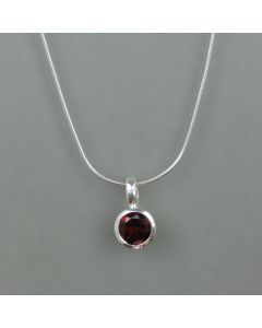 Silver Garnet Pendant