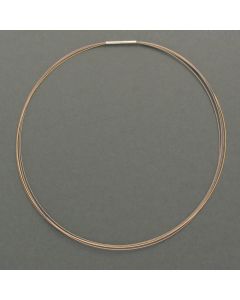 Stainless steel necklace bicolor, 5-fold
