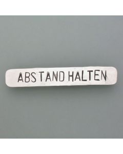 Silver brooch keep your distance