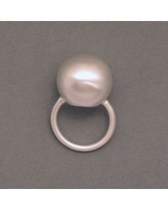 Ring silver sphere, large