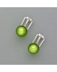 Green Murano glass clip