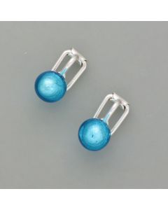 Clip Murano glass turquoise