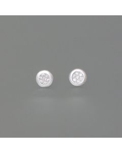 Stud earrings star gloss silver, small