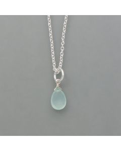 small pendant chalcedony drop and 925 silver