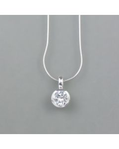 Crystal Pendant with Silver