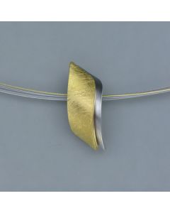Anhänger « Wave », bicolor aus Edelstahl