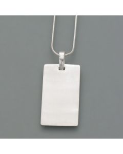 Rectangular engraved pendant, large