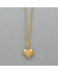 small pendant heart made of gold-plated silver