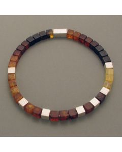 Amber necklace cube large
