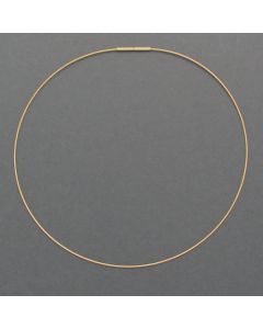Stainless steel necklace single, gold-plated