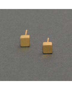 “Cubed” Gilded Silver Ear Studs