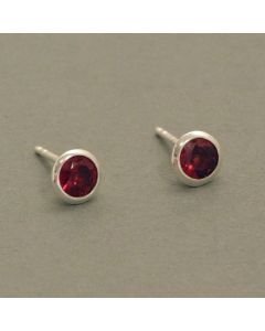 Garnet Ear Studs