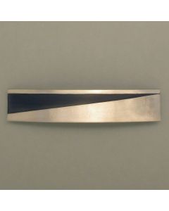 “Diagonal” Hair Clip, new silver