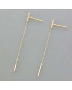 Long gold earrings
