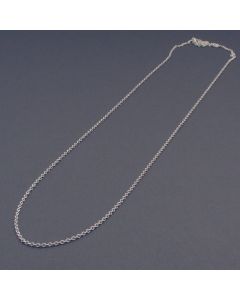 Long delicate eyelet necklace made of silver