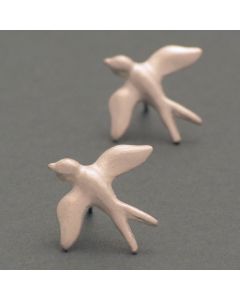 Silver Swallow Ear Studs