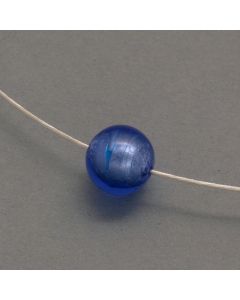 Silver Necklace with Blue Murano Glass