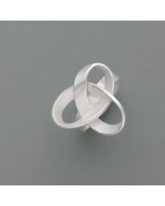 Tagliatelle ring silver