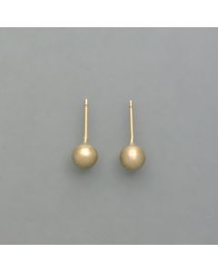 Studs Balls in 14ker yellow gold, frosted