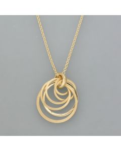Gold playful rings necklace