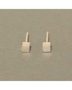 Cube earrings silver, small