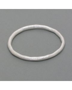 Silver bangle organic, narrow