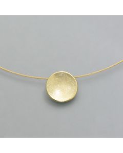 Pendant small silver shell, gold plated