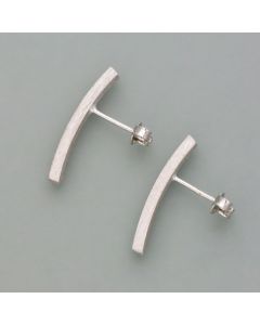 Ear studs silver, rhodium-plated