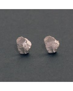 Silver Nugget Ear Studs
