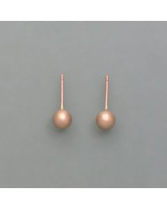 Studs Balls in 9k rosé gold, frosted