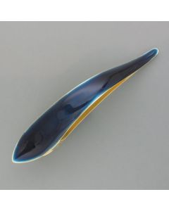 Hair clip blue enamel