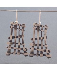 “Lattice” Blackened Silver Earrings