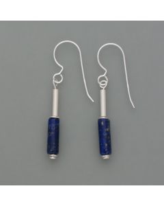 Earrings lapis sticks silver