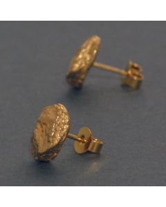 Large Golden Nugget Ear Studs