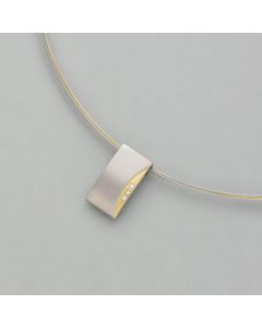 Pendant Titan with 3 diamonds, gold plated