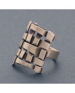 “Lattice” Blackened Silver Ring