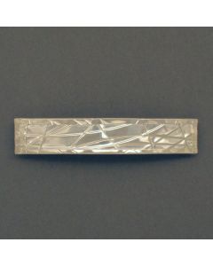 Silver hair barrette Cubism