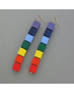 Earrings color frenzy, dice