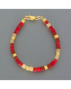Cube bracelet gemstones, sun