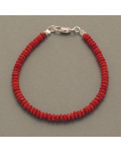 Foam Coral Bracelet with Silver