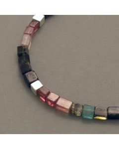 Cubed Tourmaline Necklace with Silver