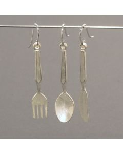 Silverware Charm Earrings