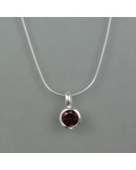 Silver Garnet Pendant